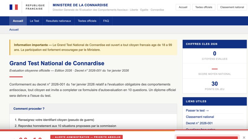 Aperçu du site Connards.com